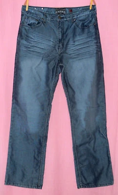 CHAMS MEN'S SIZE 38 STYLISH BOOT CUT BLUE JEANS WITH A SHIMMER SEE MEASUREMENTS - Image 1 of 4