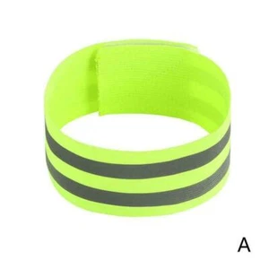 LED Flashing Static Light Reflection Armband 5cm Wide Reflective Elastic Y0Q6 - Picture 1 of 10