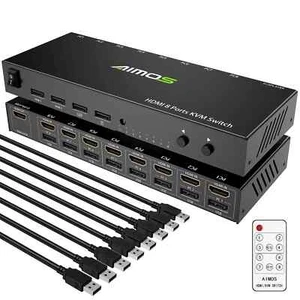 HDMI KVM Switch, 8 in 1 Out USB 2.0 HDMI KVM Switcher Box Support 4K@30Hz for... - Picture 1 of 7