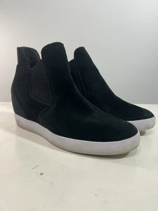 Sorel Chelsea Boots Womens Size 10 Out N About Black Suede Waterproof Wedge - Picture 1 of 7