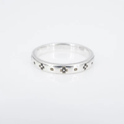 James Avery Stackable Cross Ring Eternity Band Sterling Silver Sz 7.5 HTF RS3830 - Image 1 of 3