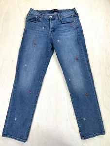 Pantalones de mezclilla con flores Gap Girlfriend talla 28 - Imagen 1 de 18