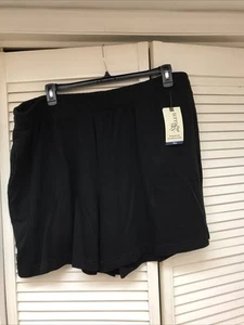 Terra&Sky Plus Sz 3X 24W-2W Black Pull On Shorts, Elastic Waistband, NWT - Picture 1 of 2