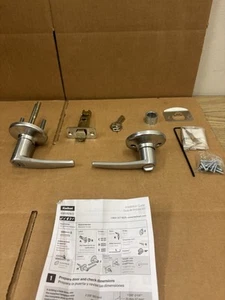 Kwikset Delta Smartkey Keyed Entry Lever Satin Chrome Finish 94050-583 - Picture 1 of 6