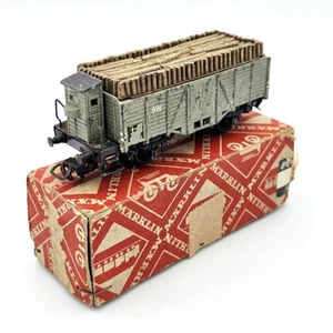 Marklin 311 Vintage 50s HO Train Wood Load Hopper Gondola Gray Version Car Box - Picture 1 of 15
