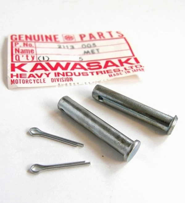 Kit de pasadores de reposapiés reposapiés clavija cotter fabricante de equipos originales Kawasaki h1 h2 s2 s3 f11 kz900 kz400 Foto 1 de 1