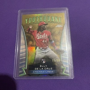 2024 Topps Chrome Youthquake Elly De La Cruz #YQ-1 Gold Refractor /50 (RC) - Picture 1 of 4