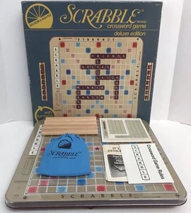 Vintage 1982 Scrabble Deluxe Edition w/ Turntable Base - Complete - No. 71 *READ - Picture 1 of 11