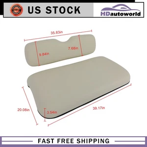 Fit For EZGO RXV White Golf Cart Front Cushion Set - Picture 1 of 9