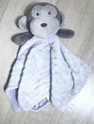 Manta de peluche Kids Preferred Monkey Lovey marrón gris 2017 15 X 14" Foto 1 de 4