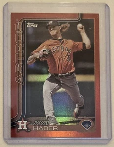 2025 Topps Series One Josh Hader 4/5 Red Foil Parallel Ultra Rare - Picture 1 of 2