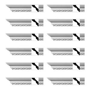 Renovator's Supply Ornate Cornice White Urethane Pembroke Design 12 Pieces Tota - Picture 1 of 1