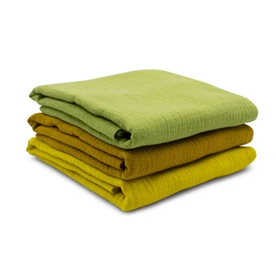 3x Double Gauze Musselin Set je 0,5m x 1,35m Stoff 100% Baumwollstoff Set29 - Bild 1 von 4