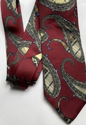 Men’s New Haven Tie, Pure Silk,   Multicoloured,   Paisley / Tweed Design - Image 1 of 4