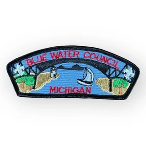 Blue Water Council BSA Patch Michigan CSP Segelboot Brücke See - Bild 1 von 2