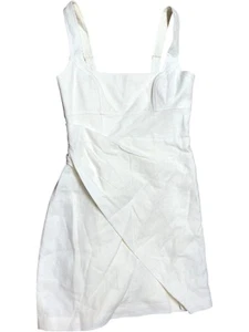 Reiss Ivory Sleeveless Short Dress Women's Linen Blend Summer Casual Fit - Picture 1 of 3