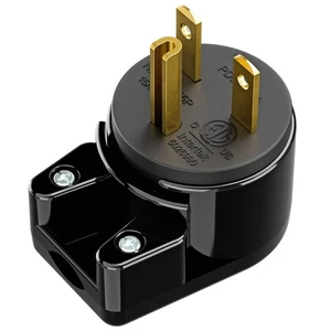 USA 3-Prong Male AC Plug, Right Angle ETL Nema 6-15P 3 Pole DIY Black - Picture 1 of 6