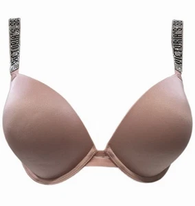 Victoria's Secret Very Sexy Shine Strap Smooth Push-Up Bra, 34DD Blush Pink - Picture 1 of 9