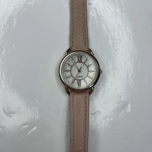 Orologio E Accutime 4006LWM1 0819 Giappone Madreperla Pelle Rosa Acciaio Funzionante - Foto 1 di 5