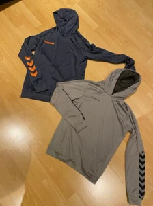 Hoodies Oberteil Pullover lang Hummel Handball 176 S Fussball grau blau Set - Bild 1 von 1