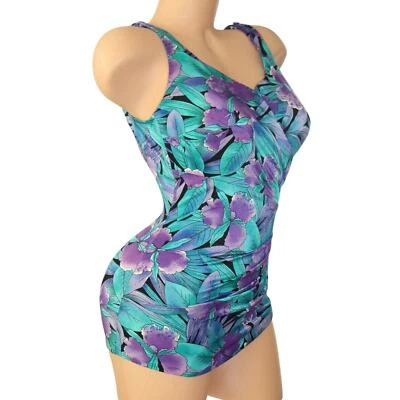 Vintage Roxanne Bra Sized Swimsuit Size 12 34D Foto 1 de 4