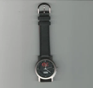 Vintage OZ HBO Wrist Watch Black Wristband Silver Black Face - NEW - Picture 1 of 4