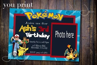 Pokemon Party Invitation (You Print) - Image 1 of 2