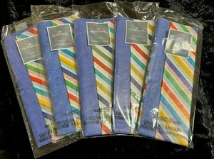 lot of 5 packages Hallmark tissue paper blue colorful stripes - Picture 1 of 3