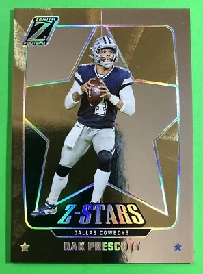 DAK PRESCOTT 2022 Panini Zenith **Z-STARS INSERT** #ZS-21 Dallas Cowboys - Image 1 of 4