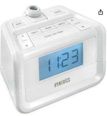 Homedics SoundSpa Projection Clock Radio Sleep Solutions - White - Image 1 of 4