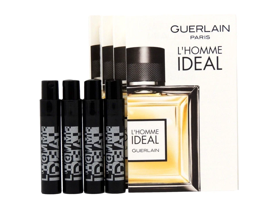 GUERLAIN L'HOMME IDEAL EDT 1.0ml .03fl oz x 4 COLOGNE SPRAY SAMPLE VIALS - Image 1 of 1