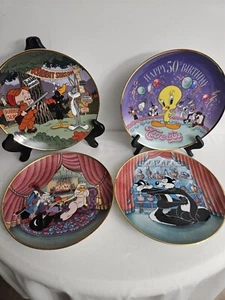 4 Looney Tunes Limited Edition Teller Franklin Mint 8"D Multicolor - Bild 1 von 9