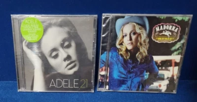 Lot Of 2 New/Sealed CDs Madonna - Music & Adele - 21 Foto 1 de 4