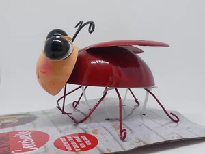 Figura de chapa escarabajo figura de metal insecto con cabeza tambaleante verano figura decorativa - Imagen 1 de 8