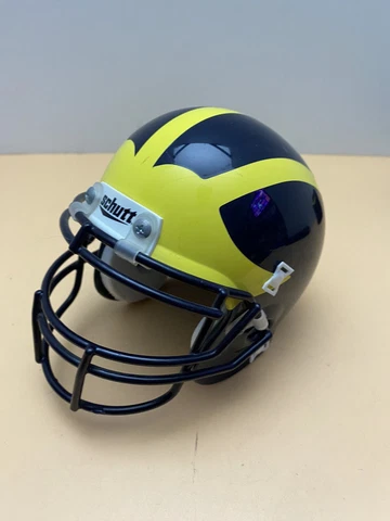 Michigan Wolverines Schutt Football Mini Helmet 4.5” High No Chin Strap Cover
