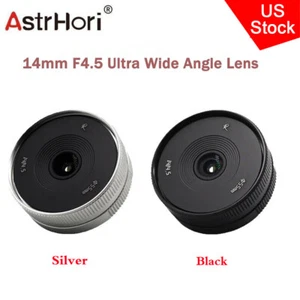US Astrhori 14mm F4.5 MF Ultra Wide Angle Prime Lens for Fuji Canon M43 Mount - Picture 1 of 14