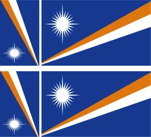 MARSHALL Lot 4 Vinyl Stiker autocollant Drapeau flag Marshall Islands - Bild 1 von 1