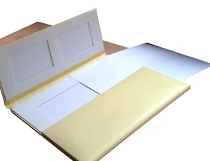 yellow folio trifold picture frame 8¾" x 14½" holds 5 photos 2007 - Picture 1 of 9