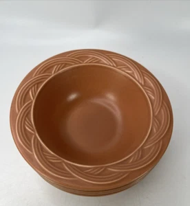 Pfaltzgraff Acadia Sienna Clay color 6 1/2" dessert bowls - Picture 1 of 7