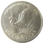 elf New Zealand 1 Dollar 1974 Great Egret Bird