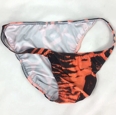 K377 P Multi Estampados Hombres Cuerda Bikini Cintura Estrecha Bolsa Contorneada Tela de Natación Foto 1 de 4