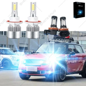 4x blue H13 +H11 Hi/Low LED Headlight Bulbs Fog Light For Mini Cooper/Countryman - Picture 1 of 12