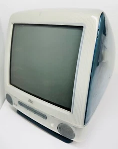 Vintage 1999 Apple iMac G3 Graphite Blue M5521 Macintosh CPU Computer PARTS READ - Picture 1 of 17