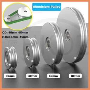 Seilrolle Aluminium V, U, H, für Bohrung Ø5 -16mm Seile Umlenkrollen Kabelrollen - Picture 1 of 70