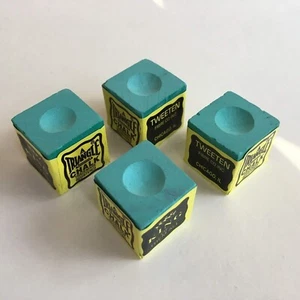4 Pcs Green TRIANGLE Snooker Pool Chalk - FAST FREE P+P - Picture 1 of 1