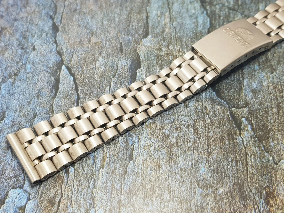 ORIENT BEADS OF RICE BRACELET 22MM Straight End RARE Railroad fit enicar sherpa. - Image 1 of 3