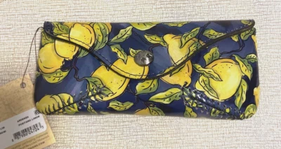 NUEVO CON ETIQUETAS Patricia Nash Ardenza Estuche de Gafas de Cuero Positano Limón Foto 1 de 4