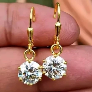 5,20 ct Designer-Ohrhänger mit weißen Diamanten in 14 kt Weißgold – Geschenk für sie - Bild 1 von 4