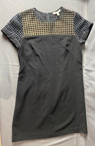 VETEMENTS Abito tubino donna Banana Republic nero scollo oro taglia 10 rd