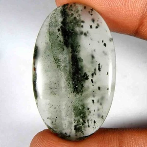 32.90 Ct Natural Moss Agate Oval Cabochon 35x21x3 Loose Gemstone - Picture 1 of 3
